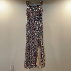 NWT Sequin formal evening dress prom Large